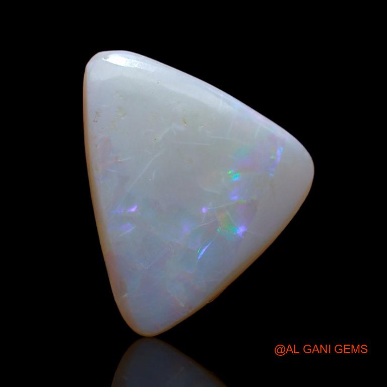 3.55 Cts Unheated Australian Fire Opal Loose Gemstone Trillion Cabochon Natural 15x11x3 mm A-785