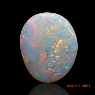 2.45 Cts Unheated Australian Fire Opal Loose Gemstone Fancy Cabochon Natural 13x10x2 mm A-793
