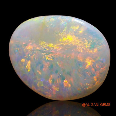 2.45 Cts Unheated Australian Fire Opal Loose Gemstone Fancy Cabochon Natural 13x10x2 mm A-793