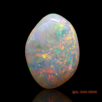 Natural Untreated Fire Opal Loose Gemstone Fancy Cabochon From Australia 2.35 Cts 13x10x2 mm A-794