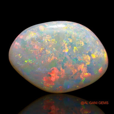 Natural Untreated Fire Opal Loose Gemstone Fancy Cabochon From Australia 2.35 Cts 13x10x2 mm A-794