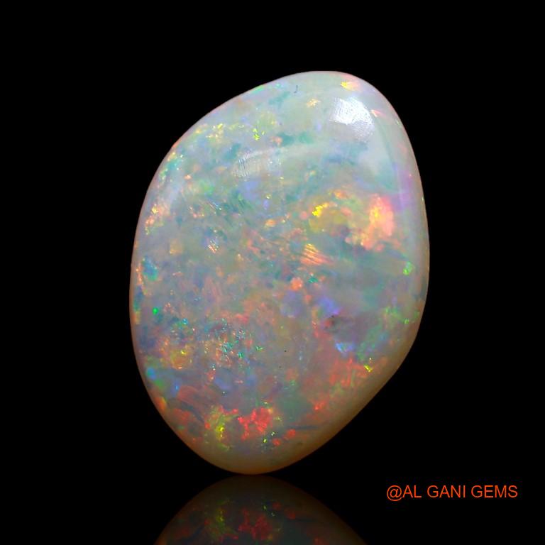 Natural Untreated Fire Opal Loose Gemstone Fancy Cabochon From Australia 2.35 Cts 13x10x2 mm A-794