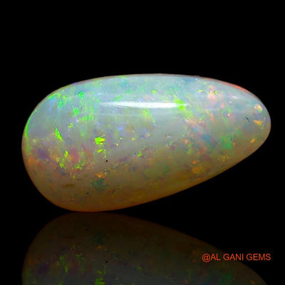 Natural Untreated Fire Opal Loose Gemstone Pear Cabochon From Australia 3.30 Cts 14x7x4 mm A-797