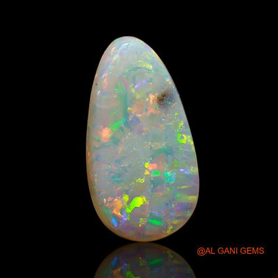 Natural Untreated Fire Opal Loose Gemstone Pear Cabochon From Australia 3.30 Cts 14x7x4 mm A-797