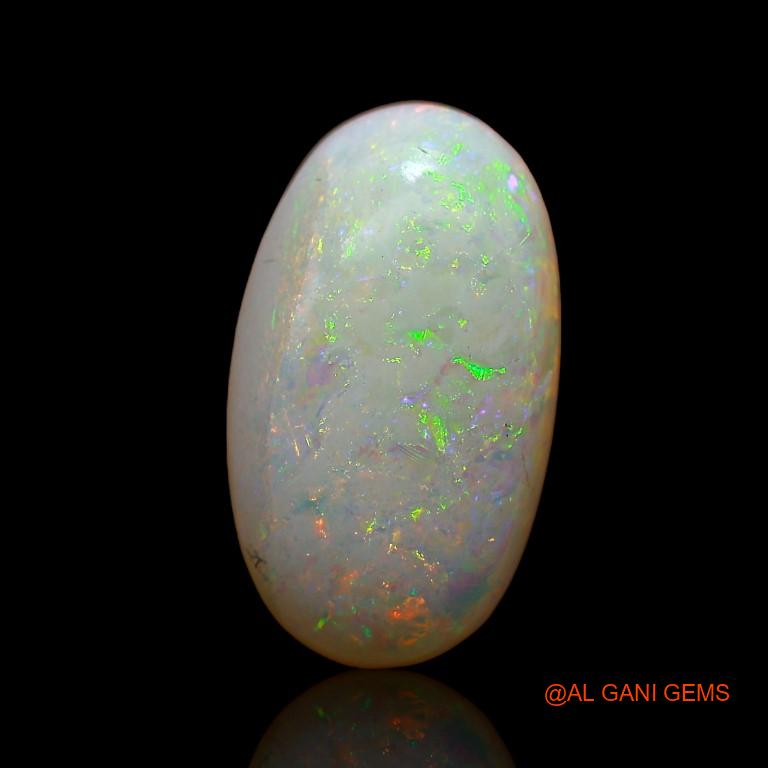 Natural Untreated Fire Opal Loose Gemstone Oval Cabochon From Australia 3.00 Cts 14x8x3 mm A-799