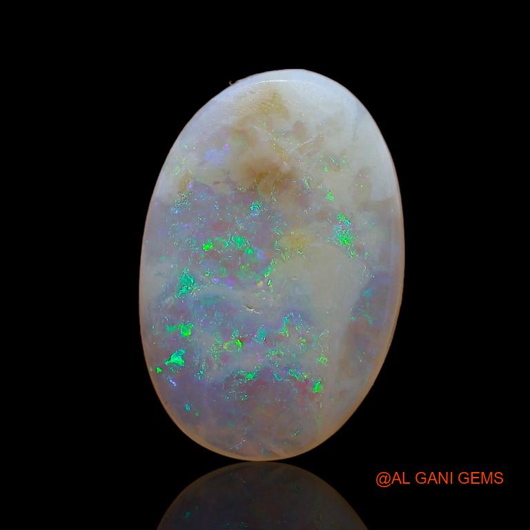 3.65 Cts Natural Australian Fire Opal Loose Gemstone Oval Cabochon 15x10x3 mm A-807