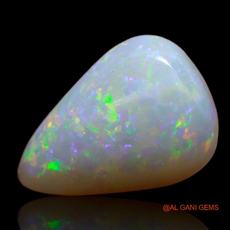 3.40 Cts Natural Australian Fire Opal Loose Gemstone Pear Cabochon 15x10x3 mm A-811