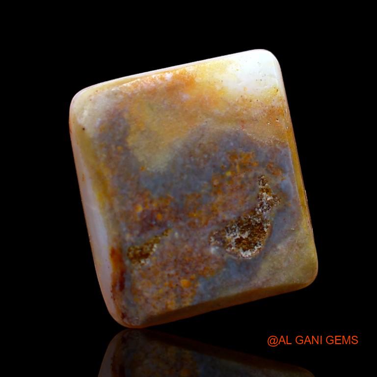 2.85 Cts Unheated Australian Fire Opal Loose Gemstone Square Cabochon Natural 11x10x2 mm A-814