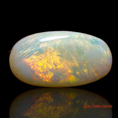 4.45 Cts Unheated Australian Fire Opal Loose Gemstone Oval Cabochon Natural 14x8x5 mm A-815