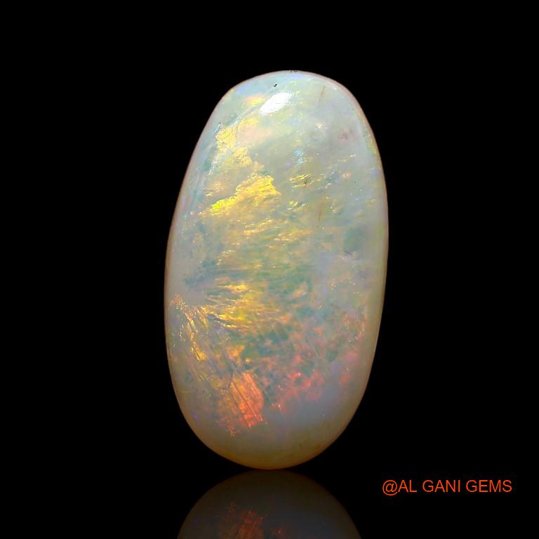4.45 Cts Unheated Australian Fire Opal Loose Gemstone Oval Cabochon Natural 14x8x5 mm A-815