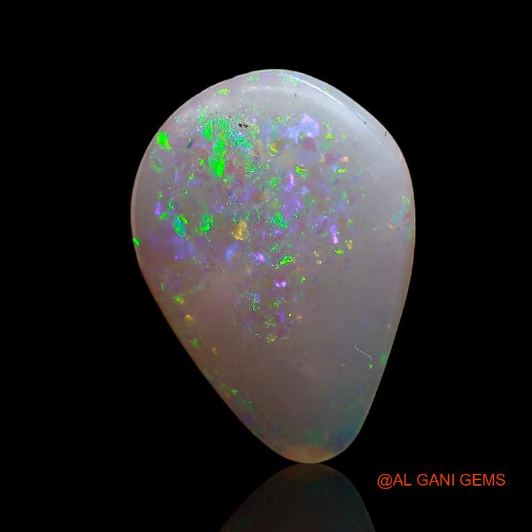 2.05 Cts Natural Australian Fire Opal Loose Gemstone Pear Cabochon 14x10x2 mm A-821