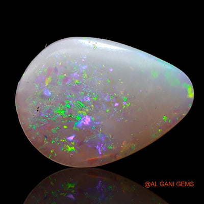 2.05 Cts Natural Australian Fire Opal Loose Gemstone Pear Cabochon 14x10x2 mm A-821