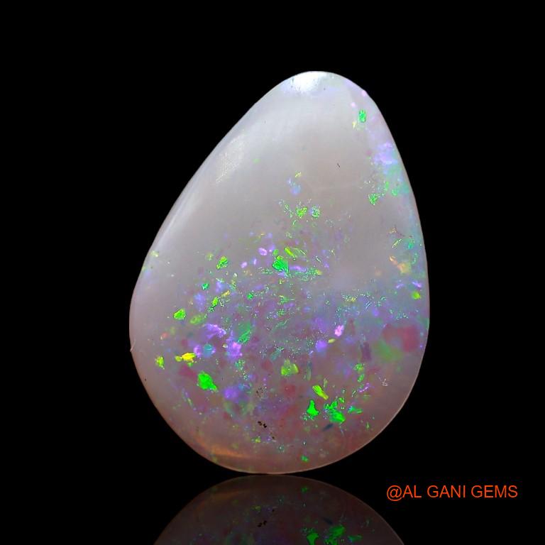 2.05 Cts Natural Australian Fire Opal Loose Gemstone Pear Cabochon 14x10x2 mm A-821
