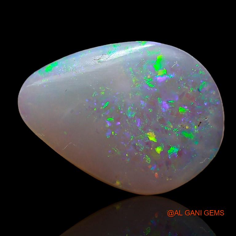2.05 Cts Natural Australian Fire Opal Loose Gemstone Pear Cabochon 14x10x2 mm A-821