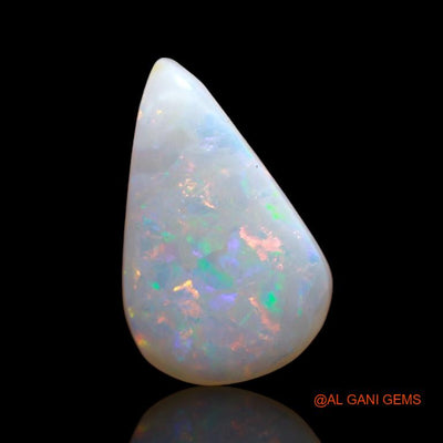 3.10 Cts Natural Australian Fire Opal Loose Gemstone Pear Cabochon 16x10x2 mm A-823