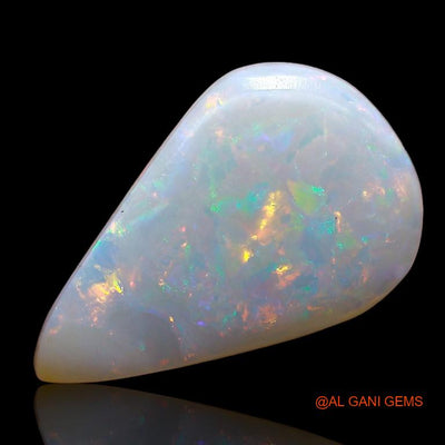 3.10 Cts Natural Australian Fire Opal Loose Gemstone Pear Cabochon 16x10x2 mm A-823