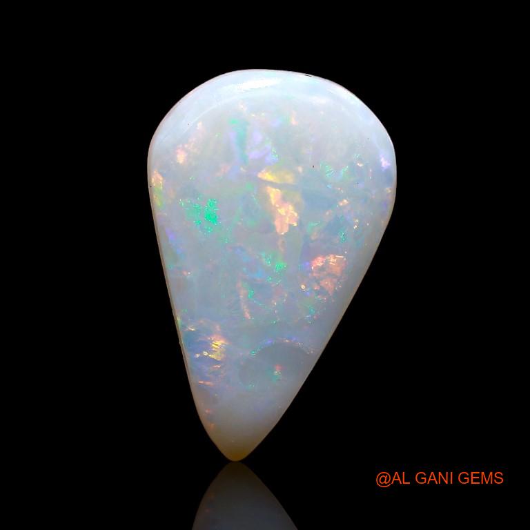 3.10 Cts Natural Australian Fire Opal Loose Gemstone Pear Cabochon 16x10x2 mm A-823