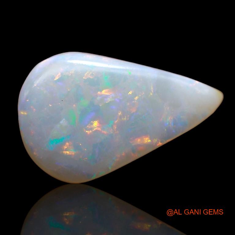 3.10 Cts Natural Australian Fire Opal Loose Gemstone Pear Cabochon 16x10x2 mm A-823