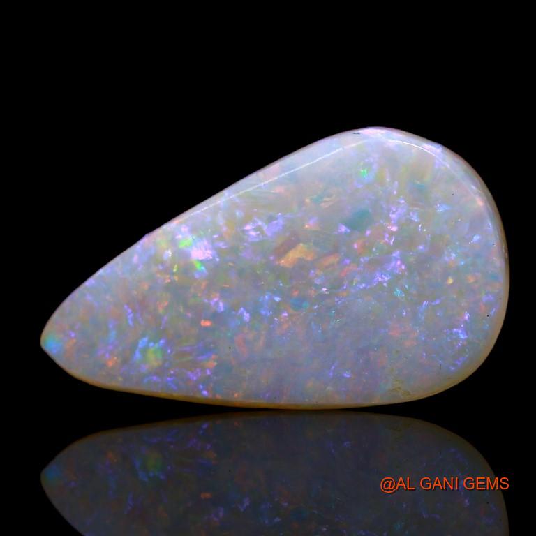 3.40 Cts Natural Australian Fire Opal Loose Gemstone Pear Cabochon 14x8x4 mm A-830