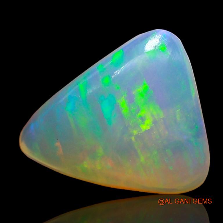 Natural Untreated Fire Opal Loose Gemstone Trillion Cabochon From Australia 4.05 Cts 12x11x5 mm A-836