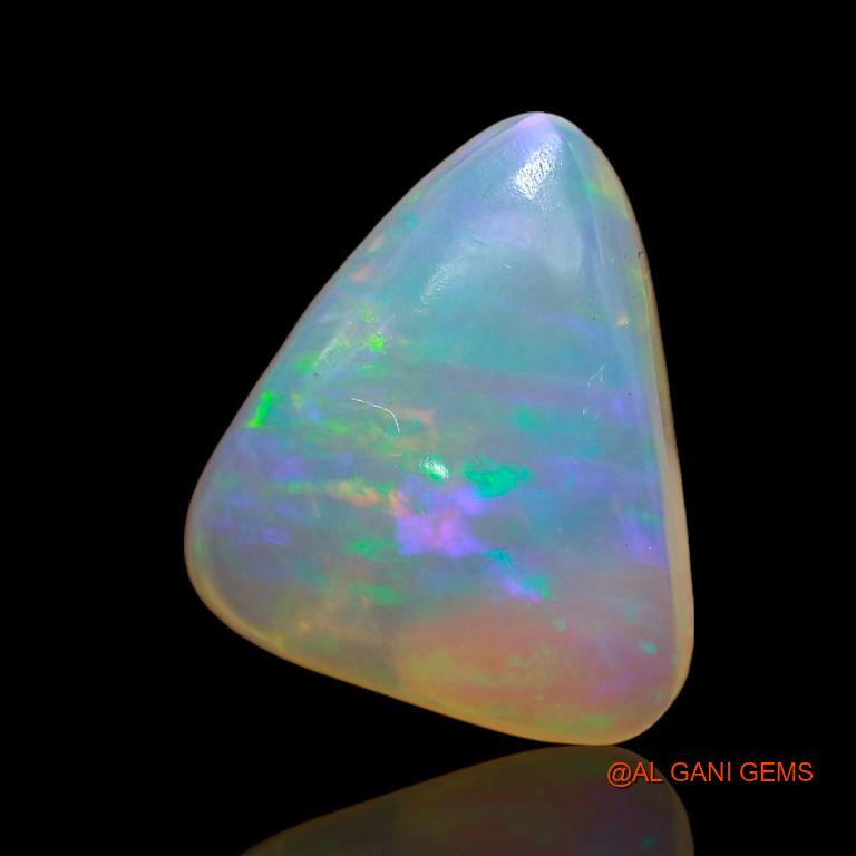 Natural Untreated Fire Opal Loose Gemstone Trillion Cabochon From Australia 4.05 Cts 12x11x5 mm A-836