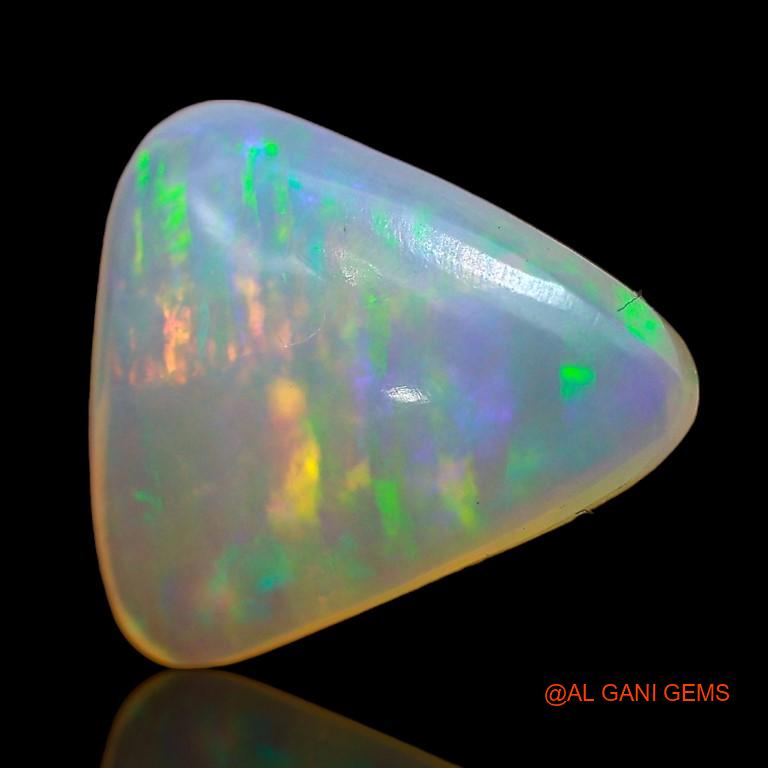Natural Untreated Fire Opal Loose Gemstone Trillion Cabochon From Australia 4.05 Cts 12x11x5 mm A-836