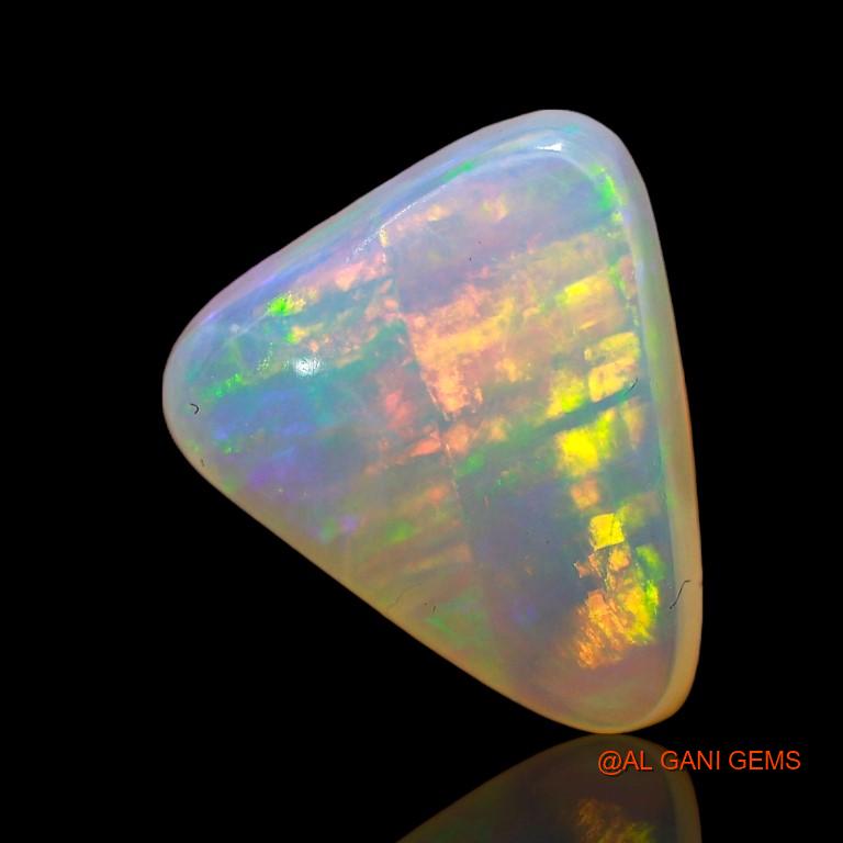Natural Untreated Fire Opal Loose Gemstone Trillion Cabochon From Australia 4.05 Cts 12x11x5 mm A-836