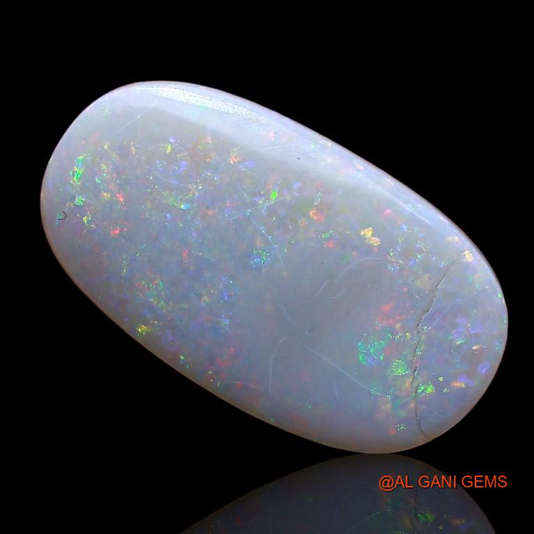 Natural Untreated Fire Opal Loose Gemstone Oval Cabochon From Australia 4.75 Cts 18x10x3 mm A-863
