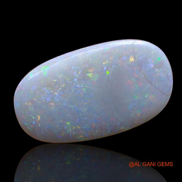 Natural Untreated Fire Opal Loose Gemstone Oval Cabochon From Australia 4.75 Cts 18x10x3 mm A-863