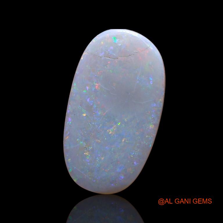 Natural Untreated Fire Opal Loose Gemstone Oval Cabochon From Australia 4.75 Cts 18x10x3 mm A-863