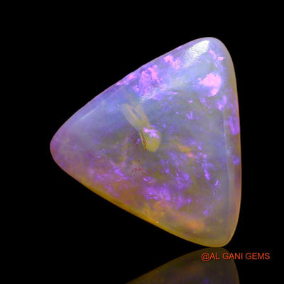 3.55 Cts Unheated Australian Fire Opal Loose Gemstone Trillion Cabochon Natural 12x11x4 mm A-868