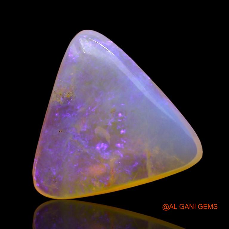 3.55 Cts Unheated Australian Fire Opal Loose Gemstone Trillion Cabochon Natural 12x11x4 mm A-868