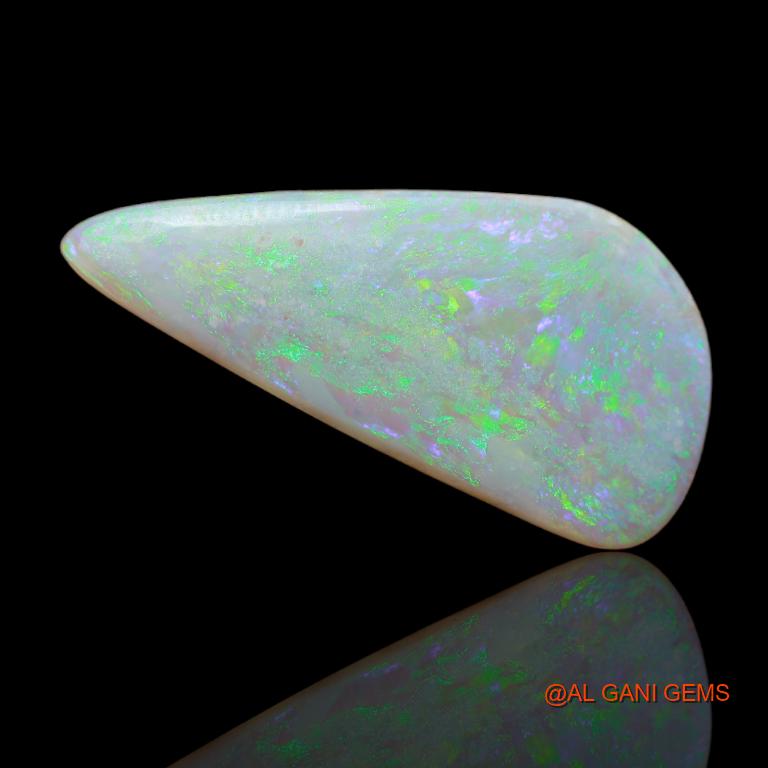 Natural Untreated Fire Opal Loose Gemstone Fancy Cabochon From Australia 7.95 Cts 29x14x3 mm A-86