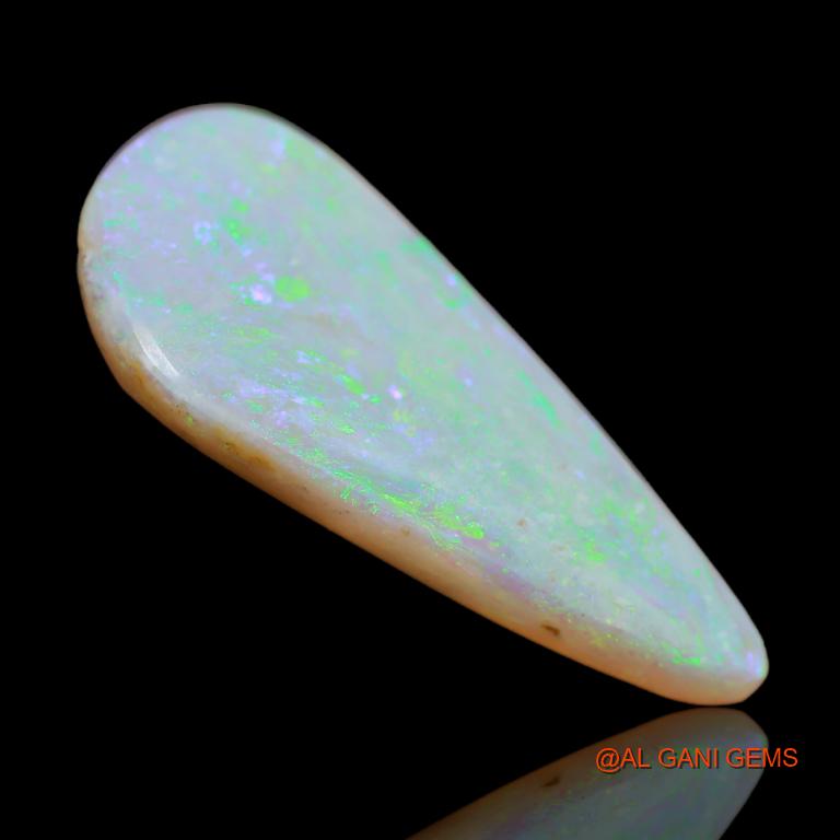 Natural Untreated Fire Opal Loose Gemstone Fancy Cabochon From Australia 7.95 Cts 29x14x3 mm A-86