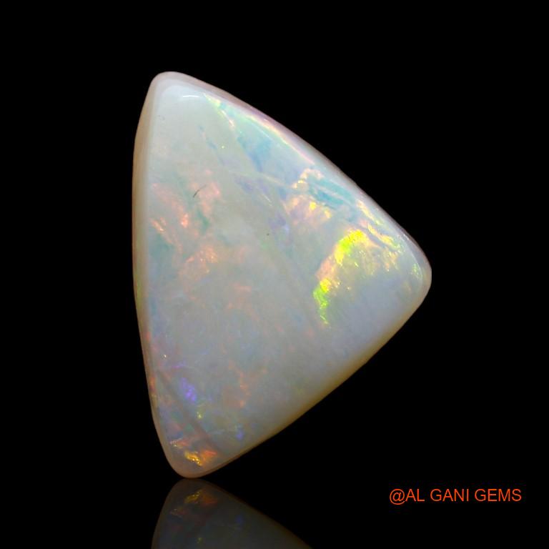 Natural Fire Opal Gemstone 3.75 Cts Loose Trillion Cabochon From Australia 13x10x4 mm A-876