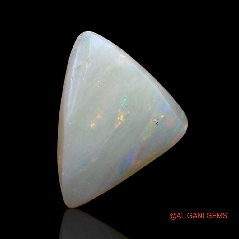 Natural Fire Opal Gemstone 3.75 Cts Loose Trillion Cabochon From Australia 13x10x4 mm A-876