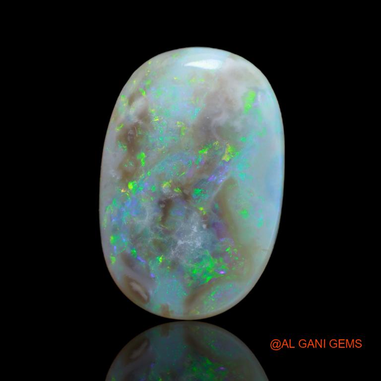 17.30 Cts Unheated Australian Fire Opal Loose Gemstone Oval Cabochon Natural 24x16x6 mm A-87