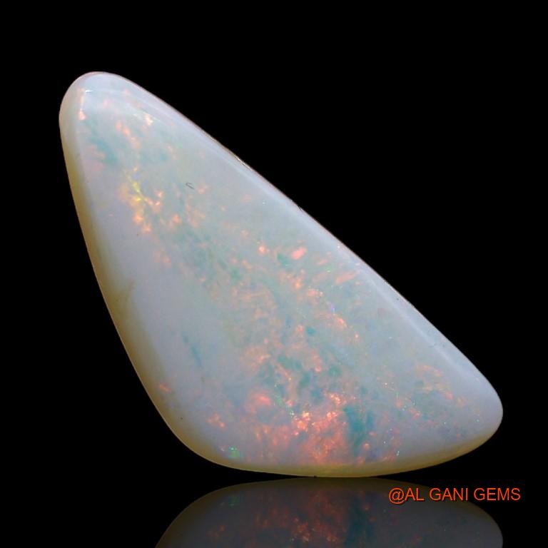 2.45 Cts Unheated Australian Fire Opal Loose Gemstone Fancy Cabochon Natural 17x8x2 mm A-880