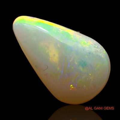 2.45 Cts Natural Australian Fire Opal Loose Gemstone Pear Cabochon 12x8x4 mm A-884