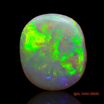 Natural Untreated Fire Opal Loose Gemstone Oval Cabochon From Australia 7.40 Cts 18x16x3 mm A-906