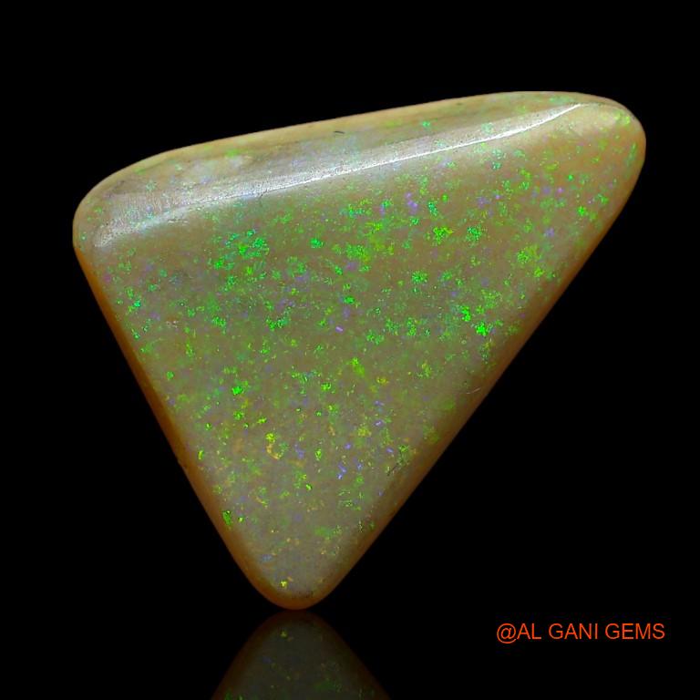 Natural Fire Opal Gemstone 7.35 Cts Loose Trillion Cabochon From Australia 19x15x4 mm A-915