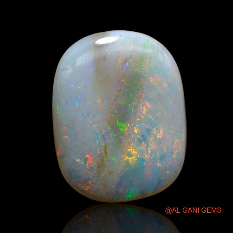 Natural Fire Opal Gemstone 9.40 Cts Loose Oval Cabochon From Australia 17x13x6 mm A-917