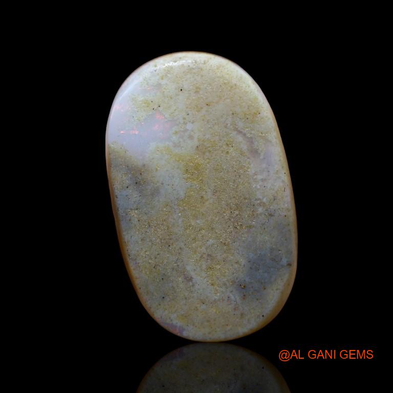 Natural Fire Opal Gemstone 14.20 Cts Loose Oval Cabochon From Australia 23x14x5 mm A-920