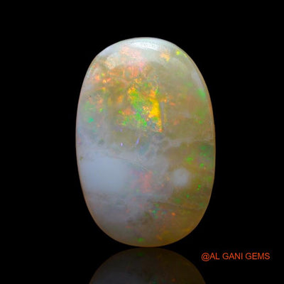9.15 Cts Natural Australian Fire Opal Loose Gemstone Oval Cabochon 19x13x5 mm A-922