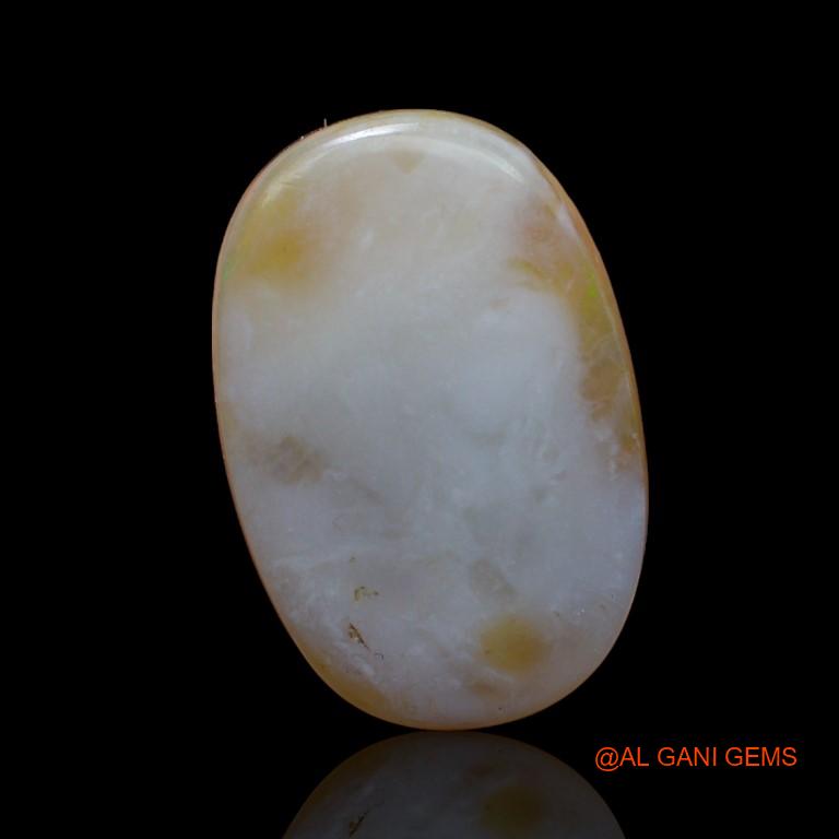 9.15 Cts Natural Australian Fire Opal Loose Gemstone Oval Cabochon 19x13x5 mm A-922