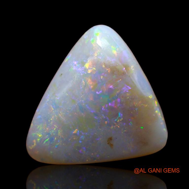 Natural Untreated Fire Opal Loose Gemstone Trillion Cabochon From Australia 6.50 Cts 17x14x5 mm A-928