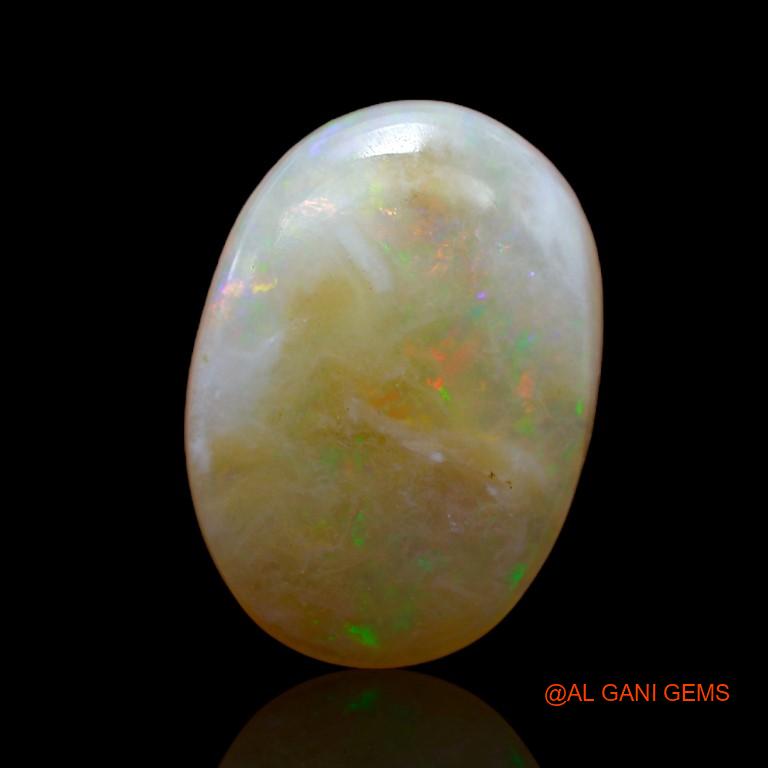 8.35 Cts Natural Australian Fire Opal Loose Gemstone Oval Cabochon 18x12x5 mm A-941