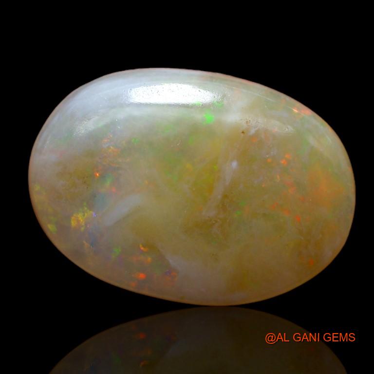 8.35 Cts Natural Australian Fire Opal Loose Gemstone Oval Cabochon 18x12x5 mm A-941