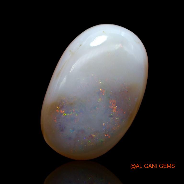 Natural Untreated Fire Opal Loose Gemstone Oval Cabochon From Australia 13.85 Cts 21x13x7 mm A-945