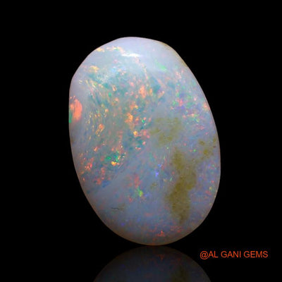 Natural Fire Opal Gemstone 5.35 Cts Loose Oval Cabochon From Australia 18x12x3 mm A-947